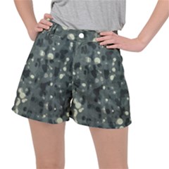 Abstract Texture Surface Print Ripstop Shorts