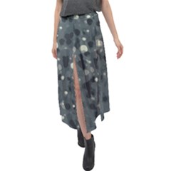 Abstract Texture Surface Print Velour Split Maxi Skirt by dflcprintsclothing