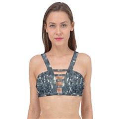 Abstract Texture Surface Print Cage Up Bikini Top by dflcprintsclothing