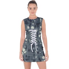 Abstract Texture Surface Print Lace Up Front Bodycon Dress by dflcprintsclothing