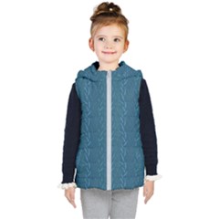 Algae And Aquatic Plants Kids  Hooded Puffer Vest by SychEva