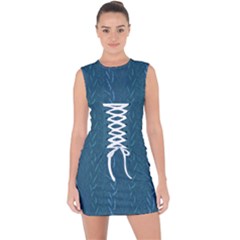 Algae And Aquatic Plants Lace Up Front Bodycon Dress by SychEva