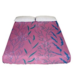 Undersea World  Plants And Starfish Fitted Sheet (queen Size) by SychEva