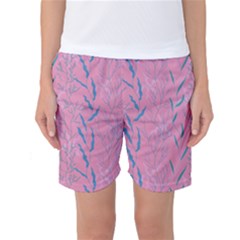 Undersea World  Plants And Starfish Women s Basketball Shorts by SychEva