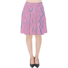 Undersea World  Plants And Starfish Velvet High Waist Skirt by SychEva