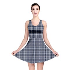 Pattern Carreaux Bleu/blanc Reversible Skater Dress by kcreatif