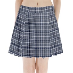 Pattern Carreaux Bleu/blanc Pleated Mini Skirt by kcreatif