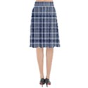 Pattern carreaux bleu/blanc Flared Midi Skirt View2