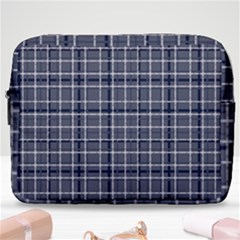 Pattern Carreaux Bleu/blanc Make Up Pouch (large) by kcreatif