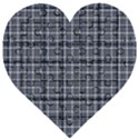 Pattern carreaux bleu/blanc Wooden Puzzle Heart View1