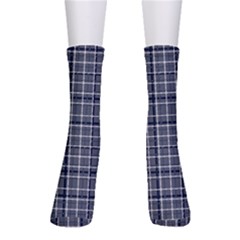 Pattern Carreaux Bleu/blanc Men s Crew Socks by kcreatif