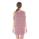 Abstrait carreaux rose/blanc Shoulder Cutout One Piece Dress View2