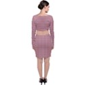 Abstrait carreaux rose/blanc Top and Skirt Sets View2