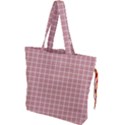 Abstrait carreaux rose/blanc Drawstring Tote Bag View1