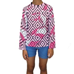 Patternabstraitrosenoir65 Kids  Long Sleeve Swimwear by kcreatif