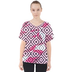 Patternabstraitrosenoir65 V-neck Dolman Drape Top by kcreatif