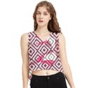 Patternabstraitrosenoir65 V-Neck Cropped Tank Top View1