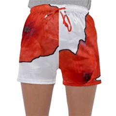 Coquelicots Fleurs Sleepwear Shorts by kcreatif