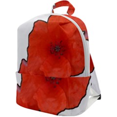 Coquelicots Fleurs Zip Up Backpack by kcreatif