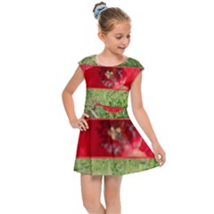 Photos Collage Coquelicots Kids  Cap Sleeve Dress by kcreatif