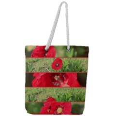 Photos Collage Coquelicots Full Print Rope Handle Tote (large)