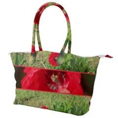 Photos Collage Coquelicots Canvas Shoulder Bag by kcreatif