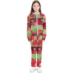 Photos Collage Coquelicots Kids  Tracksuit by kcreatif