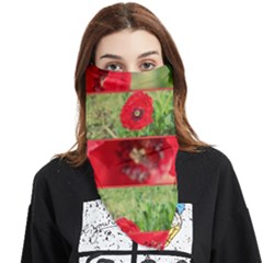 Photos Collage Coquelicots Face Covering Bandana (triangle) by kcreatif