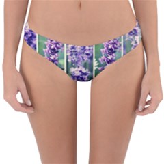 Collage Fleurs Violette Reversible Hipster Bikini Bottoms by kcreatif