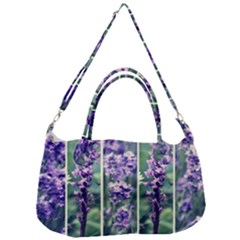 Collage Fleurs Violette Removal Strap Handbag by kcreatif