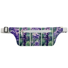 Collage Fleurs Violette Active Waist Bag by kcreatif