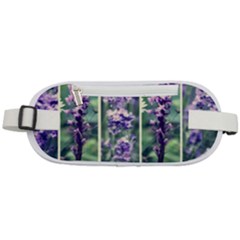 Collage Fleurs Violette Rounded Waist Pouch by kcreatif