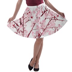 Fleurs De Cerisier A-line Skater Skirt