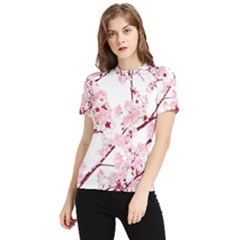 Fleurs De Cerisier Women s Short Sleeve Rash Guard