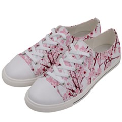 Fleurs De Cerisier Women s Low Top Canvas Sneakers by kcreatif