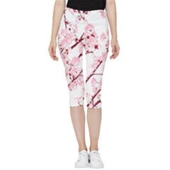 Fleurs De Cerisier Inside Out Lightweight Velour Capri Leggings 