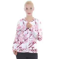 Fleurs De Cerisier Casual Zip Up Jacket by kcreatif