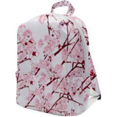 Fleurs De Cerisier Zip Up Backpack