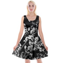 Fleurs De Cerisier Noir & Blanc Reversible Velvet Sleeveless Dress by kcreatif