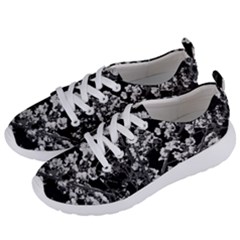 Fleurs De Cerisier Noir & Blanc Women s Lightweight Sports Shoes by kcreatif