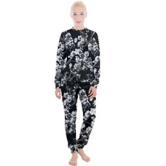 Fleurs De Cerisier Noir & Blanc Women s Lounge Set by kcreatif