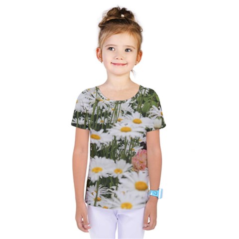 Champs De Marguerites Kids  One Piece Tee by kcreatif