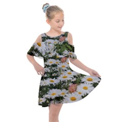 Champs De Marguerites Kids  Shoulder Cutout Chiffon Dress by kcreatif