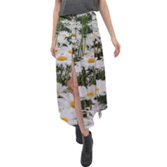 Champs De Marguerites Velour Split Maxi Skirt by kcreatif