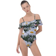 Champs De Marguerites Frill Detail One Piece Swimsuit by kcreatif