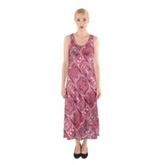 Fancy Ornament Pattern Design Sleeveless Maxi Dress