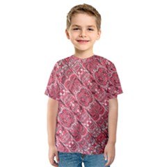 Fancy Ornament Pattern Design Kids  Sport Mesh Tee