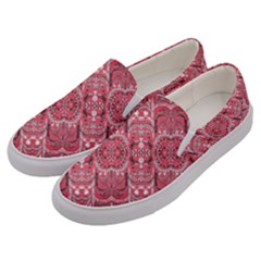 Fancy Ornament Pattern Design Men s Canvas Slip Ons by dflcprintsclothing