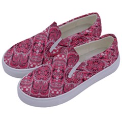 Fancy Ornament Pattern Design Kids  Canvas Slip Ons by dflcprintsclothing