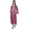 Fancy Ornament Pattern Design Maxi Satin Kimono View1